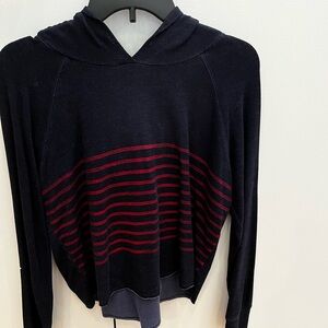 Sundry Navy with Red Stripes Size O (XS) Hoodie